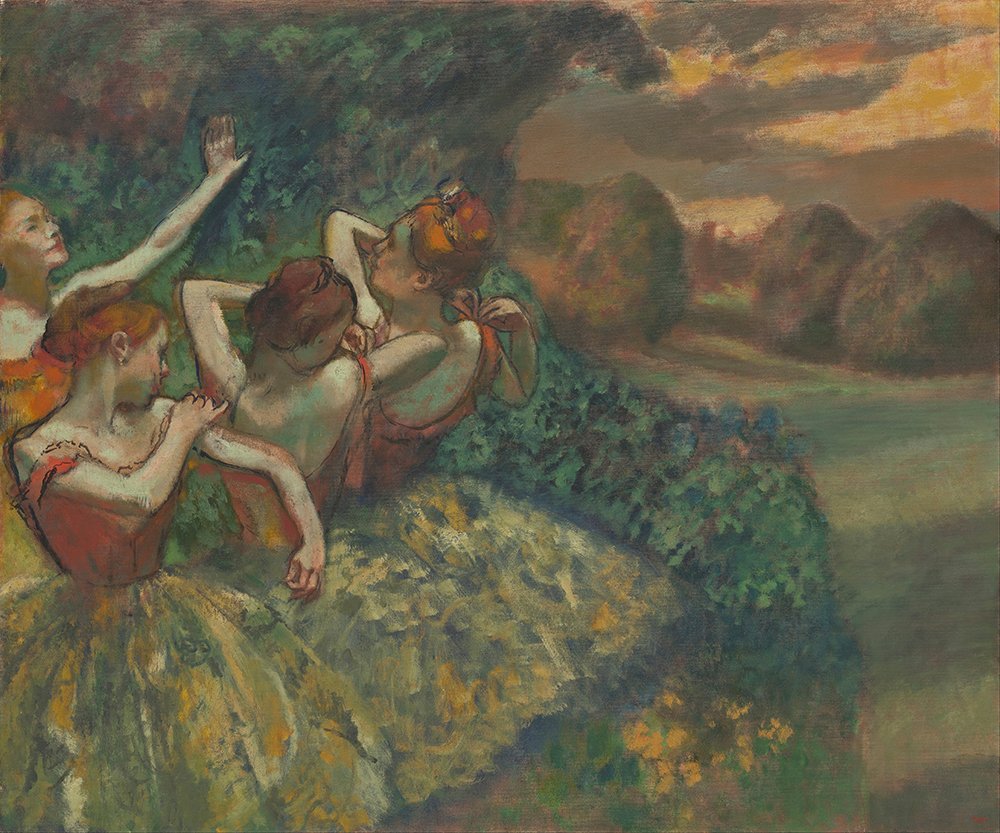 Four Dancers Edgar Degas impression d'art de qualité archive
