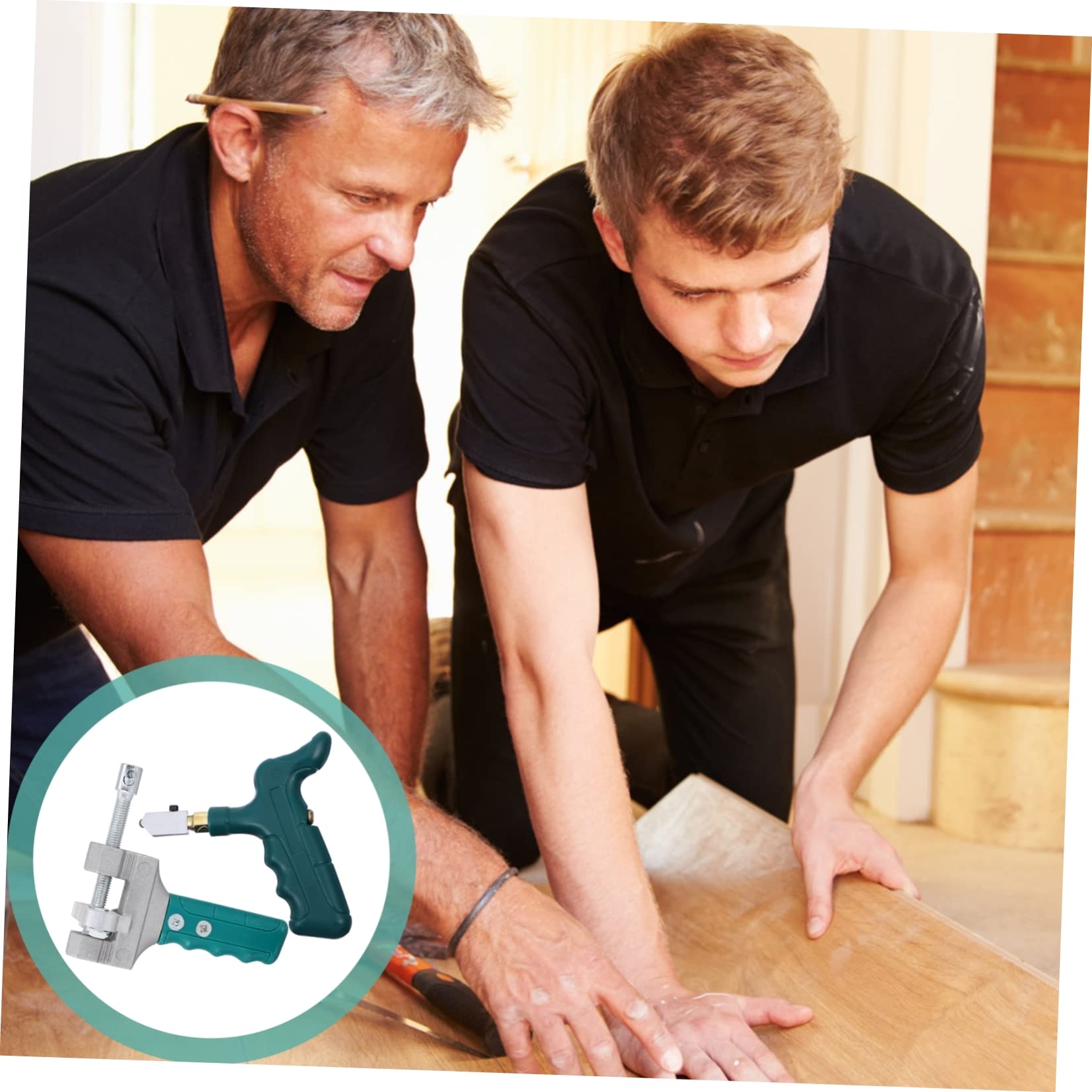 Housoutil 1 Set Tile Cutting Tools Kit Hand Cutter Roller Tile Divider Tile Glass Opener Glass Tile Cutting Tool Glass Cutting Tool Steel Green