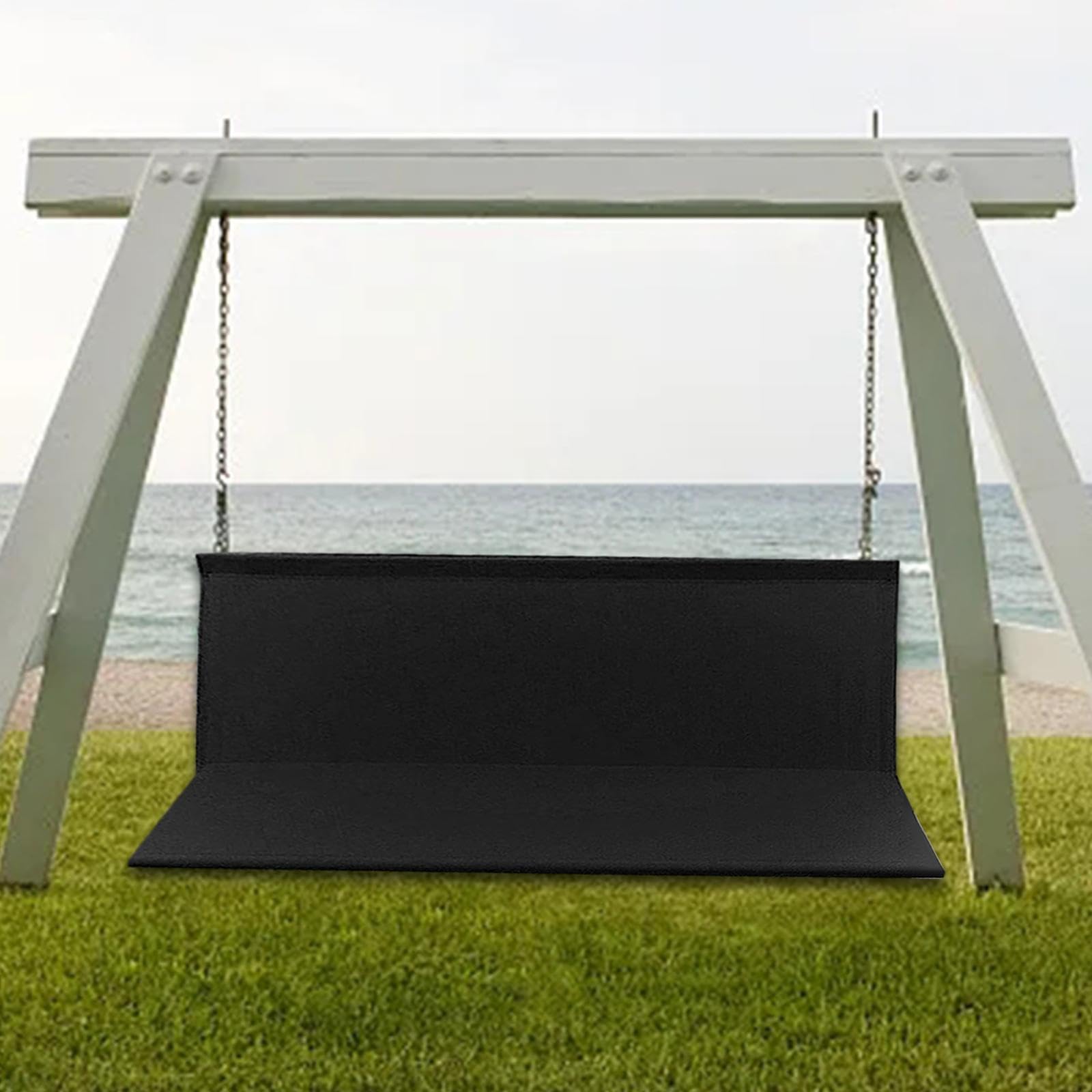 Copertura per Seduta Altalena da Giardino Impermeabile Protezione Antivento in Tessuto Oxford Doppio Strato Facile da Usare Adatta per Parco Terrazzo, Nero, 115x50x50 cm