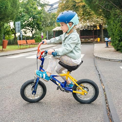 Miniatura 6 de Sillín de bicicleta de 12/14/16 pulgadas: asiento de bicicleta suave - Cómodo cojín de sillín de bicicleta para niños y niñas, bicicleta de