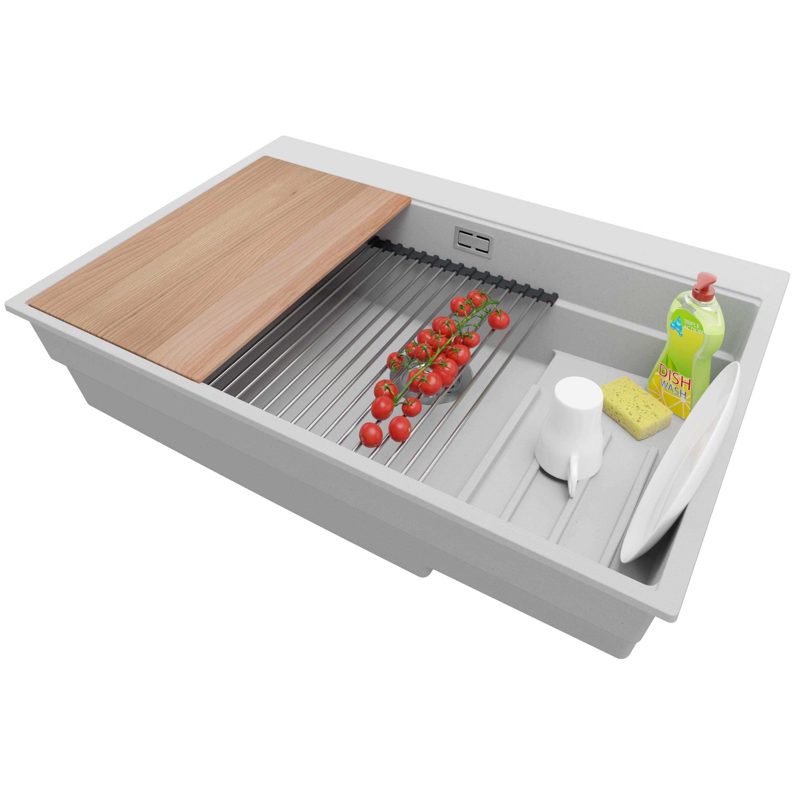 Évier cuisine granit Oslo S099 Primagran : fini le manque de place avec ce grand bac de 78x53cm