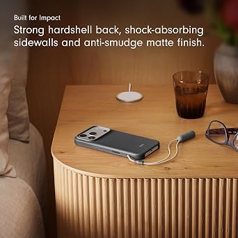 Beats iPhone 17 Pro Kickstand Case with MagSafe & Camera Control, Built in Stand & Lanyard, Matte Finish with Microfiber Lining Granite Gray