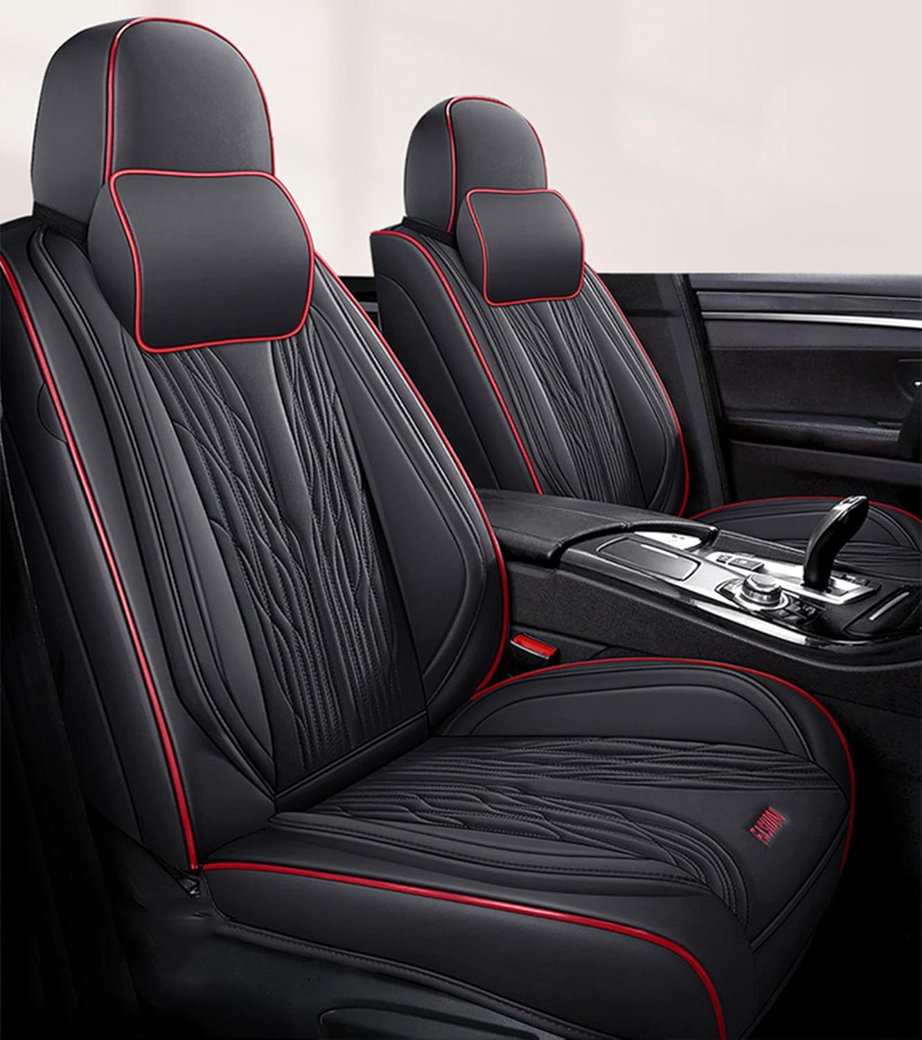 Car Seat Cover, Front Rear 5 Seat Full Set Universal Leather Four Seasons Pad Compatible Airbag Seat Protectors Watertight,D