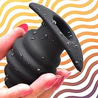 Vista 6 de Entrenador de enchufe anal hueco acanalado para un uso cómodo, túnel de culo, túnel de colmena, masajeador de próstata TJIJP juguete sexual con base