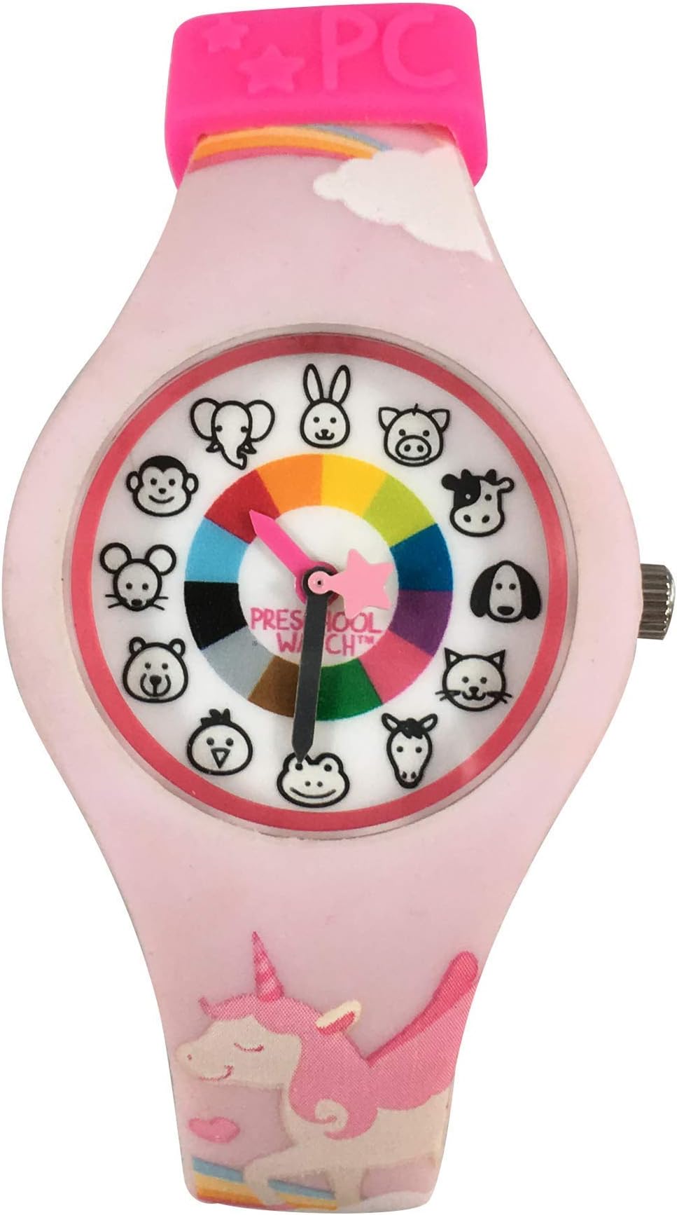 Unicorn Preschool Watch - The Only Kids Watch Preschoolers Understand! Quality Teaching time Silicone Watch with Glow-in-The-Dark Dial & Japan Movement
