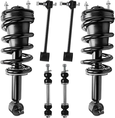 Miniatura 303 de Detroit Axle - Kit de puntales delanteros de 6 piezas para Chevrolet Aveo Aveo5 Pontiac G3 Wave, barra estabilizadora, varillas de acoplamiento