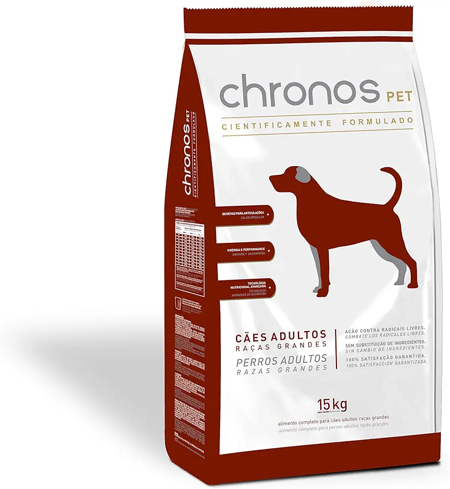 Chronos Ração Pet Cães Super Premium Adultos Raças Grandes 15Kg Para Todas Grande Adulto Sabor Frango
