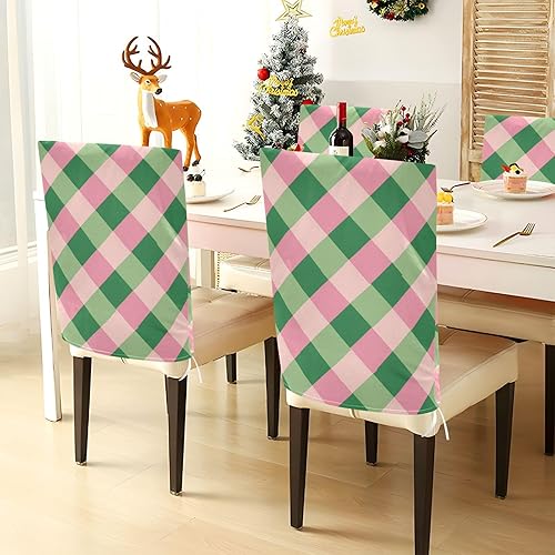 Miniatura 4 de Blush Green Square Decorative Chair Slipcover for Festivals (Easter, Graduation, etc.) Soft Stretch Chair Covers Cover para sillas de comedor 6