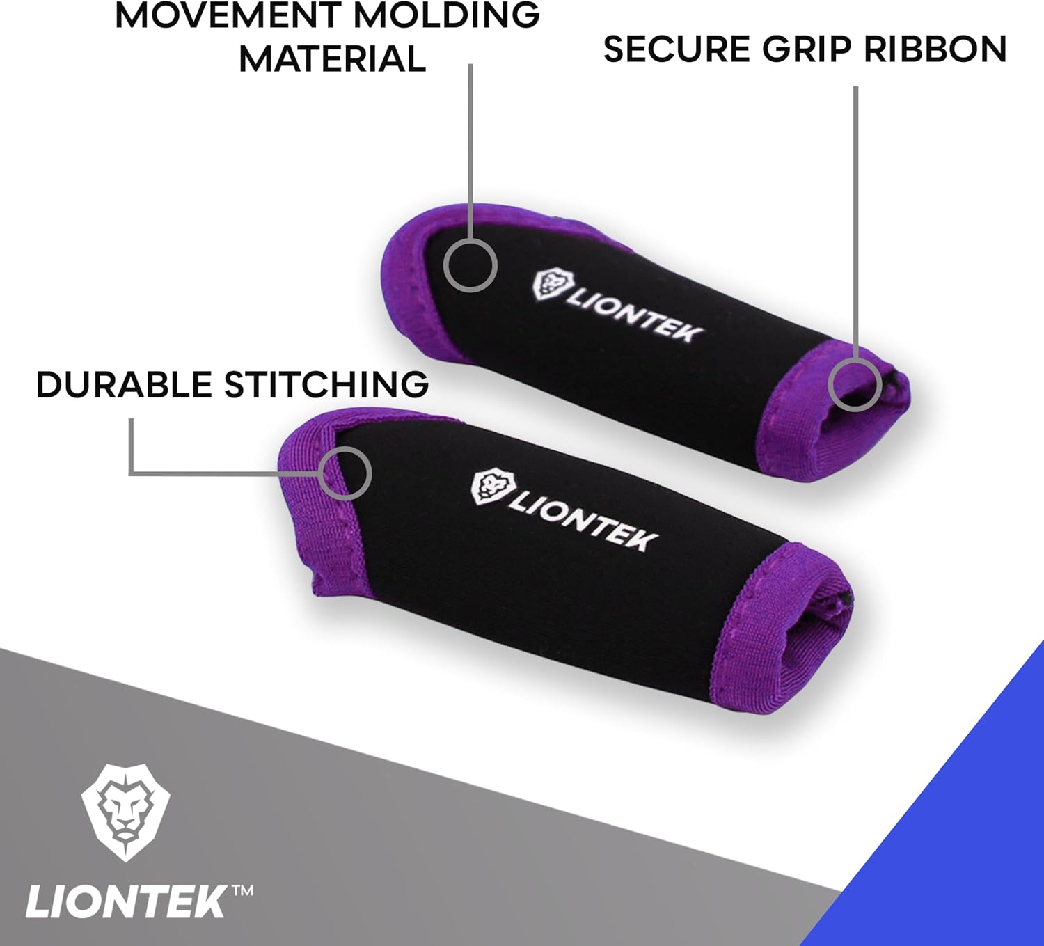 LIONTEK Single Finger Sleeve Pair - Sports Compression Finger Sleeve for BJJ, MMA, Basketball, Weight Lifting, and More