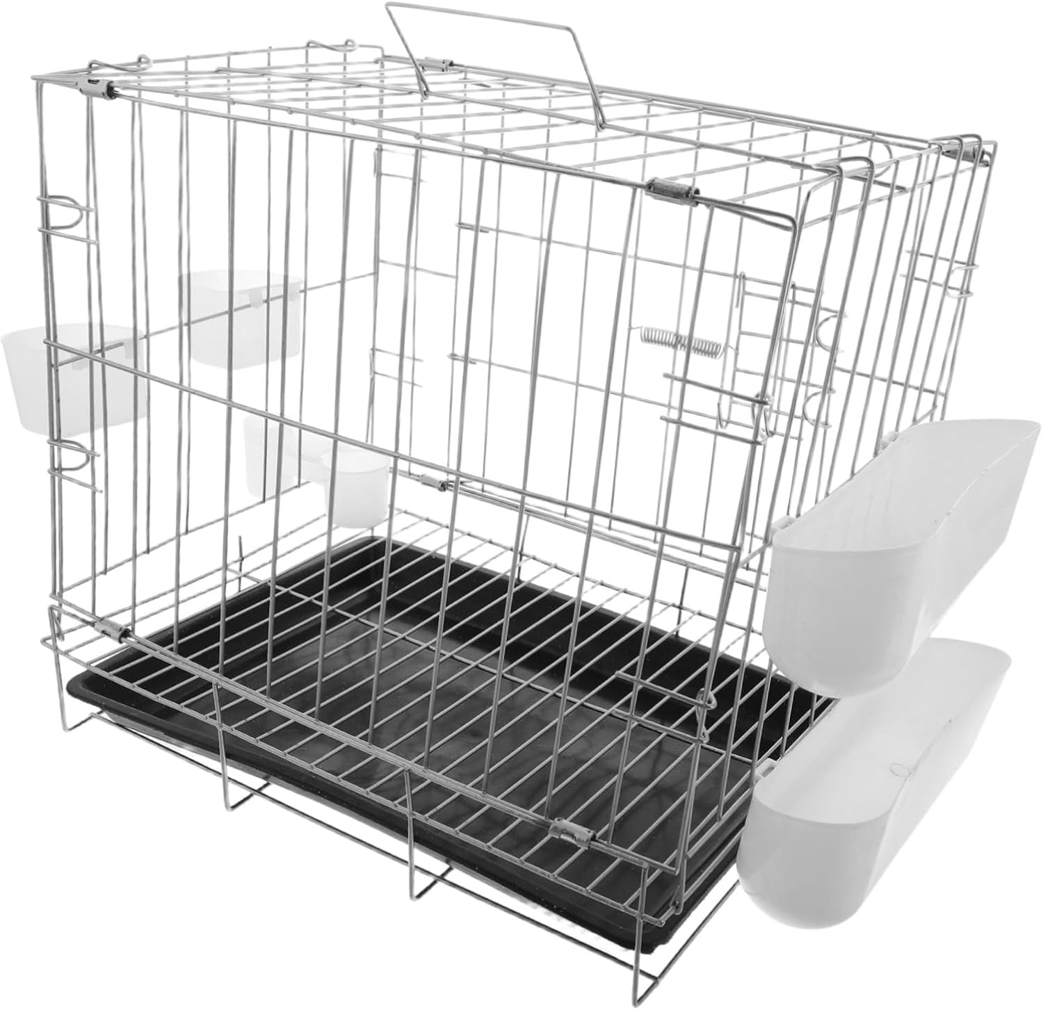BESTonZON Parrot Portable Cage Pigeon Breeding Carrier Removable Tray and Feeder for Canaries Cockatiels and Lovebirds Compact and Easy to Clean Bird Cage
