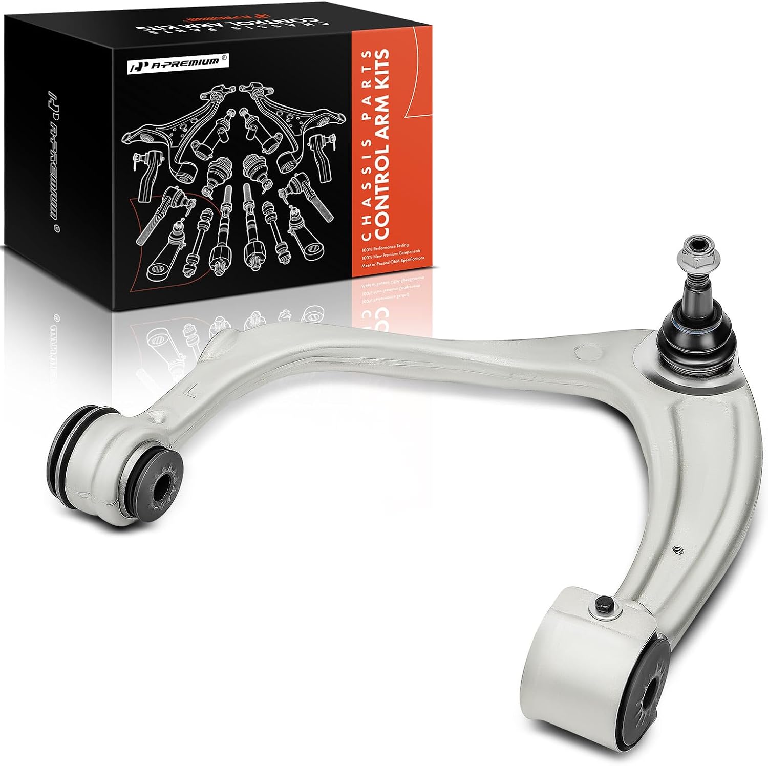 A-Premium Front Left Upper Control Arm, with Ball Joint & Bushing, Compatible with Chevy & GMC & Cadillac - 2019-2023 - Silverado 1500, Tahoe, Suburban & Sierra 1500, Yukon, Yukon XL & Escalade (ESV)