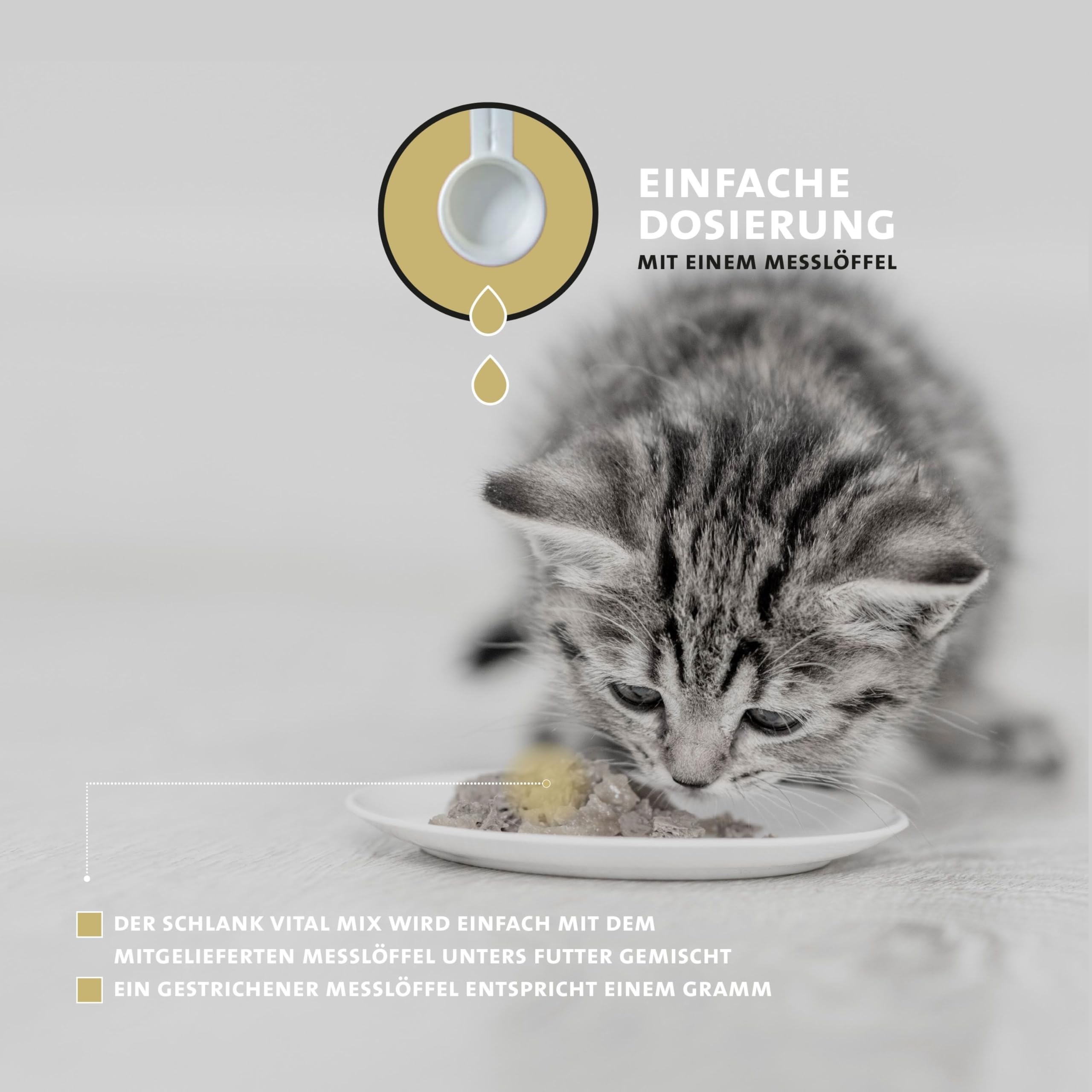 Peticare Diät Schlank Vital Pulver für Katzen | Unterstützt Abnehmen-Prozess und Gewichtskontrolle | Verringert Übergewicht & stärkt Sättigung | natürliches Ergänzungsfutter | petCat Health 3606