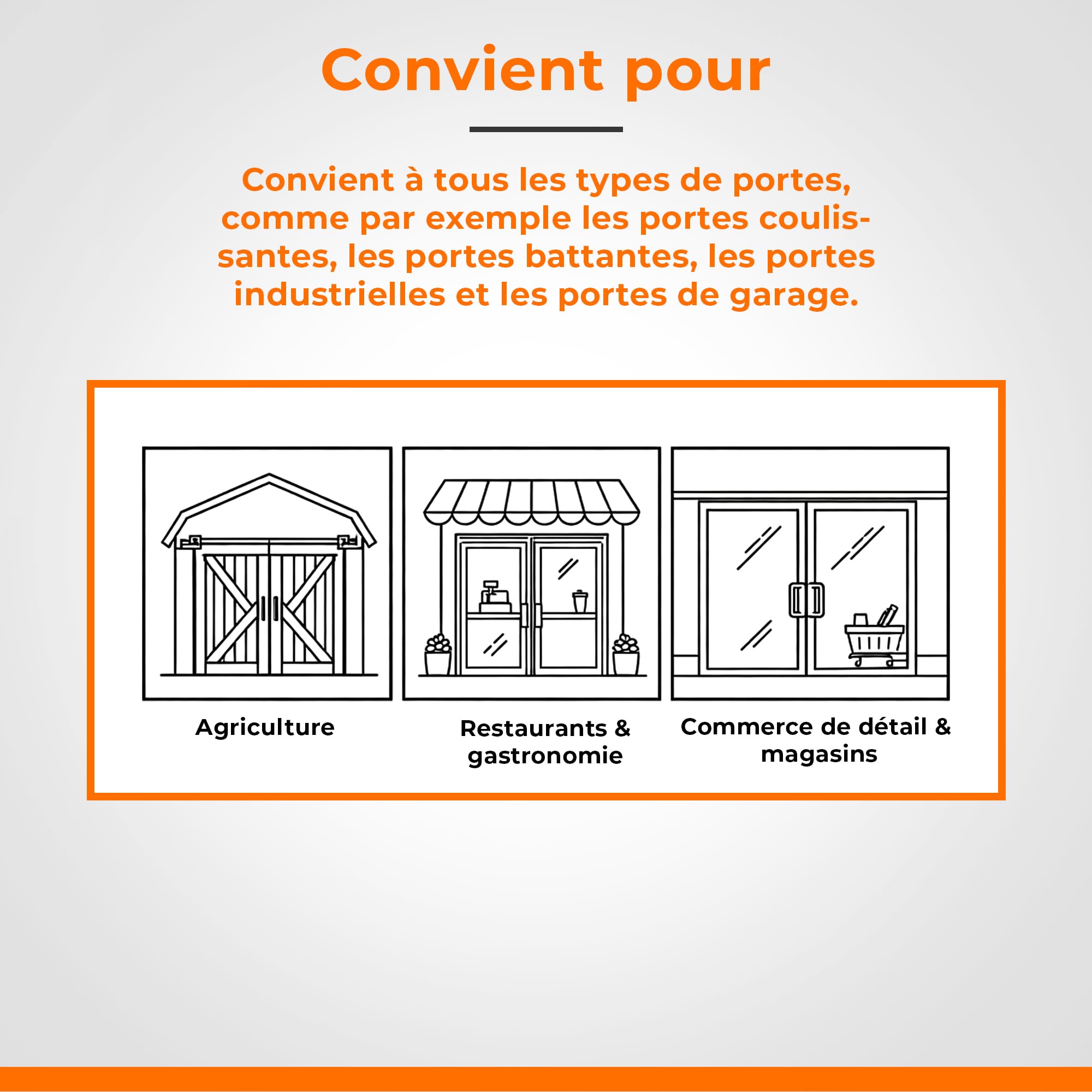 Joint de Porte 20 mm avec Renfort Acier INOX Anti Rongeurs pour Portes Standards et Automatiques, Boudin de Porte Bas Autocollant, Isolation Thermique et Protection Durable