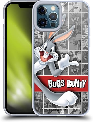 Miniatura 301 de Head Case Designs Funda de gel suave con licencia oficial de Looney Tunes Retro Bugs Bunny compatible con Apple iPhone 11 Pro Max Retro,Blanco y
