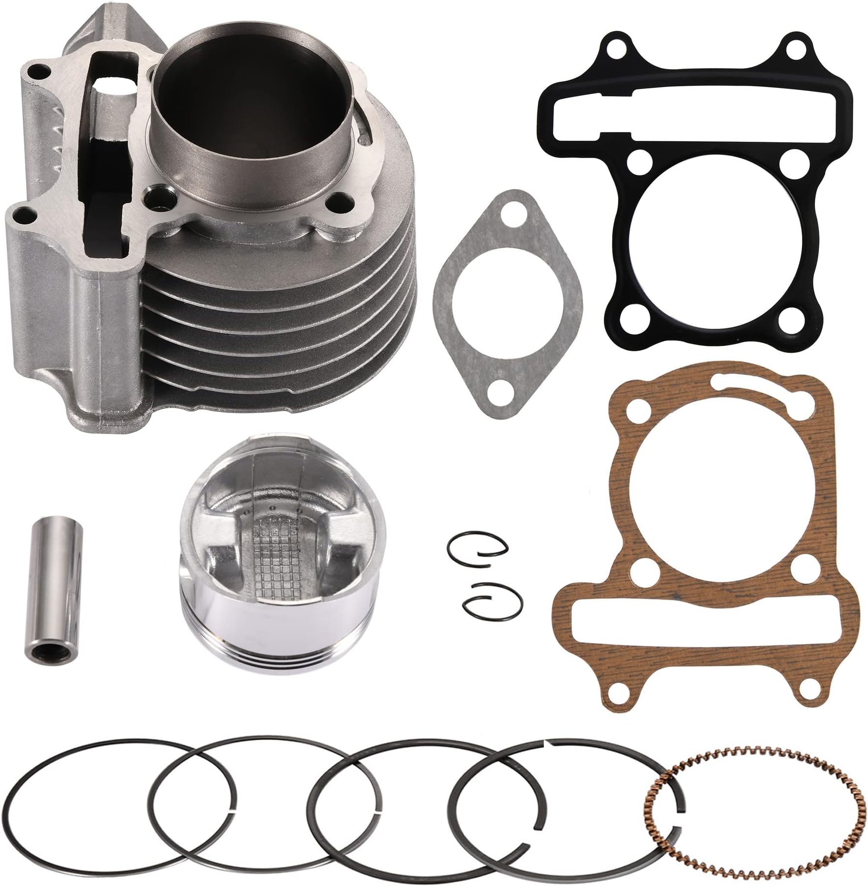 GOOFIT 57.4mm Cylinder Head 157QMJ 152QMI Engine Gaskets Parts With Gasket Spark Plug Replacement For 4 Stroke GY6 150cc ATV TaoTao Karting Chinese Scooter