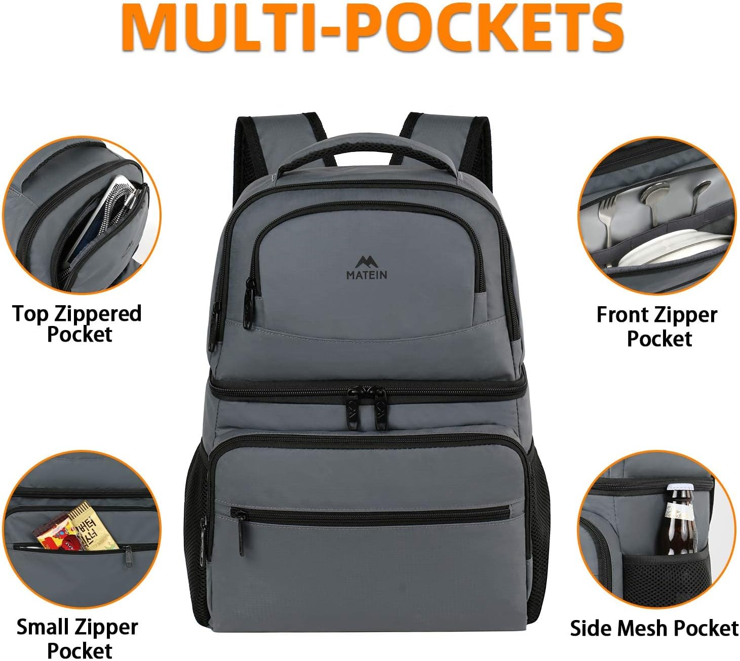 Buy Cooler Backpack, 26 Cans Insulated 