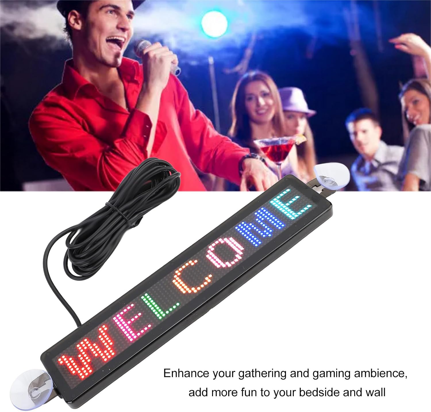 Dpofirs LED Car Sign, Flexible Scrolling Sign, LED Matrix Panel Flexible Screen Display Animation Message Scrolling Sign APP Control for Cars, Shop, Bar, Party Festival, Dpofirsrxug58fb3i