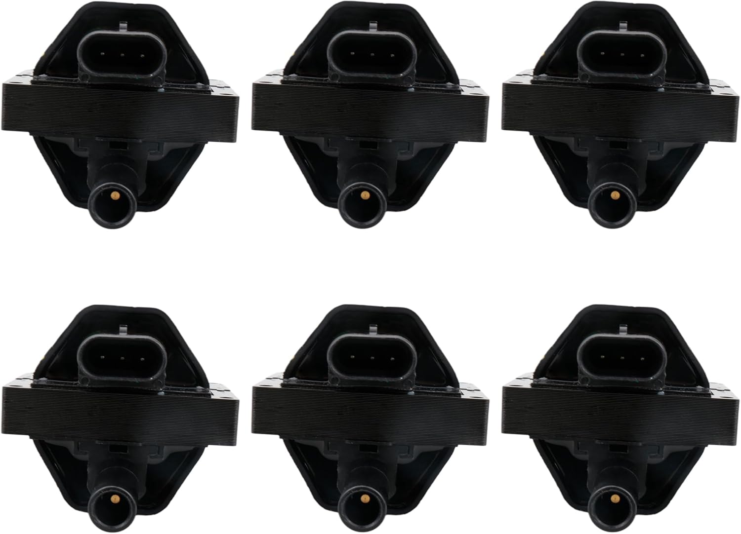 6Pcs Ignition Plug Coil Pack Compatible with Chevy/GMC 1996-2007 Silverado/Sierra 1500 4.3L, C/K Pickups, Tahoe Escalade Yukon Bravada Trucks, Express/Savana Vans, #DR49 10489421 8104894210