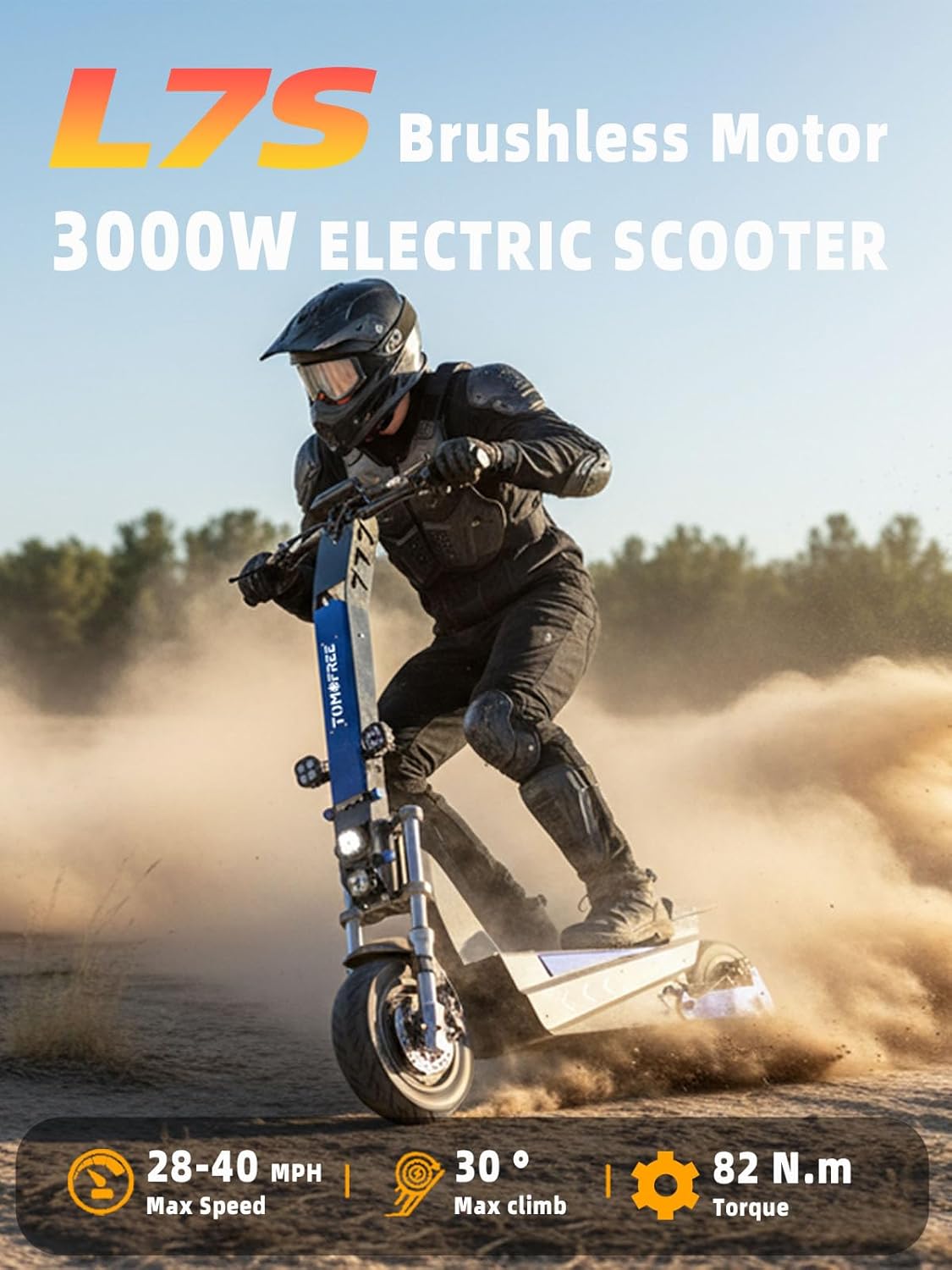 40/50MPH Electric Scooter Adults, 3000W/6000W Motor, 60V35Ah, 84Nm, 55Miles Fast Sports Dual Motor Escooter, 11" Foldable Off-Road E Scooter, Hydraulic Brakes