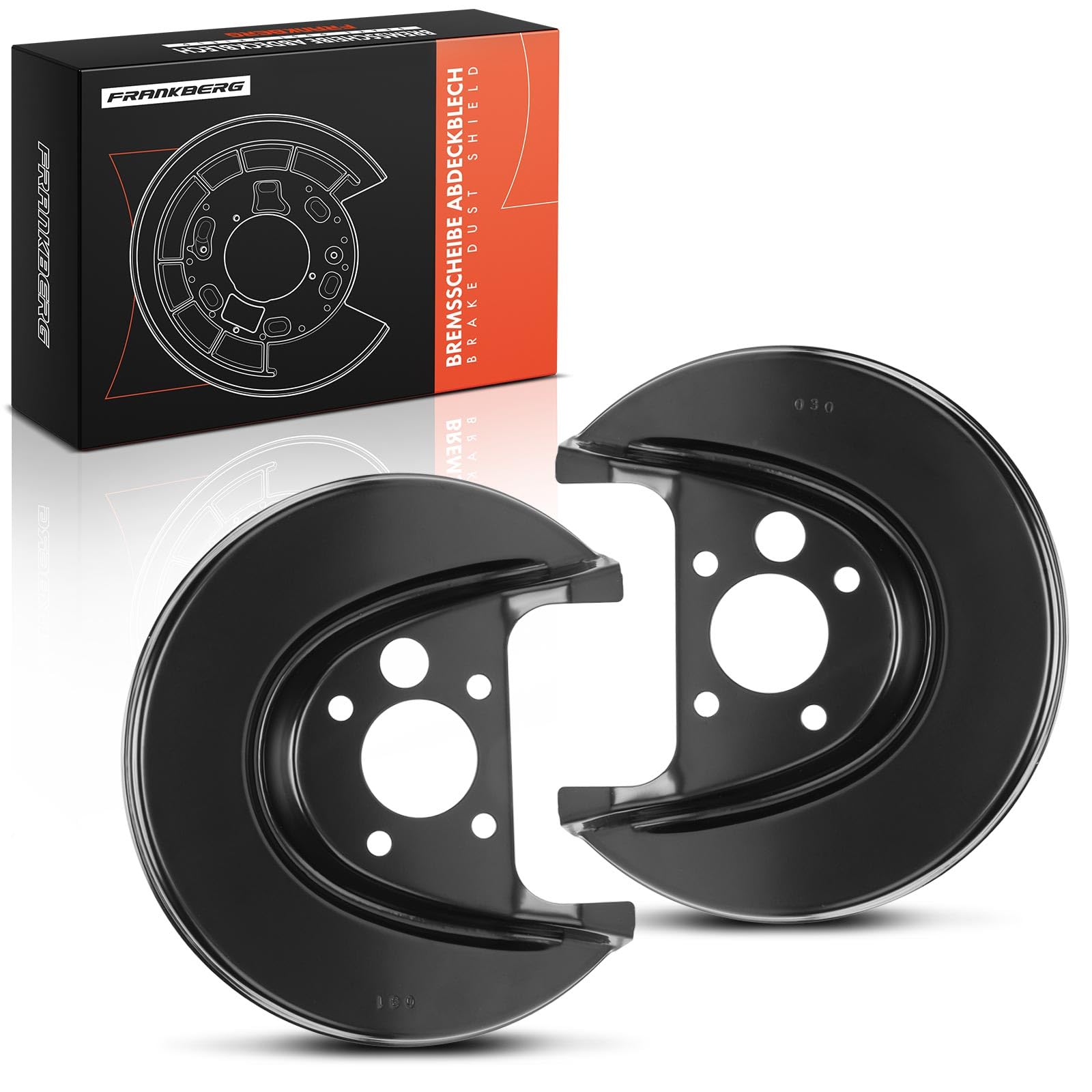 Frankberg 2x Ankerblech Deckblech Hinten Links Rechts Kompatibel mit A3 8L1 1.6L-1.9L 1996-2003 TT 8N3 1.8L 1998-2006 Fabia II 542 1.2L-1.9L 2006-2014 Replace# 1J0615612D
