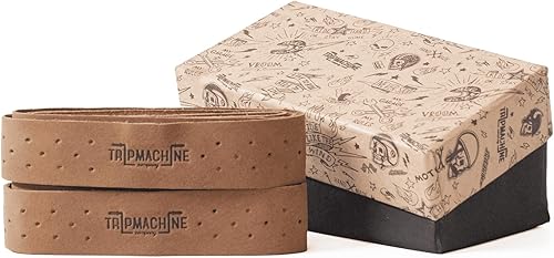 Vista 34 de Motorcycle Handlebar Leather Throttle Grips Wrap Covers With 3M Tape Universal for all Bike Handles Accessories By Trip Machine Company Cherry Red