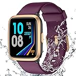 Fitness Tracker Watch with Heart Rate Monitor, Large Screen Activity Tracker with Pedometer, Sleep Monitor, Calories & Step Counter, 5ATM Waterproof Smart Watch for Women Men Fitness Watch for Sports