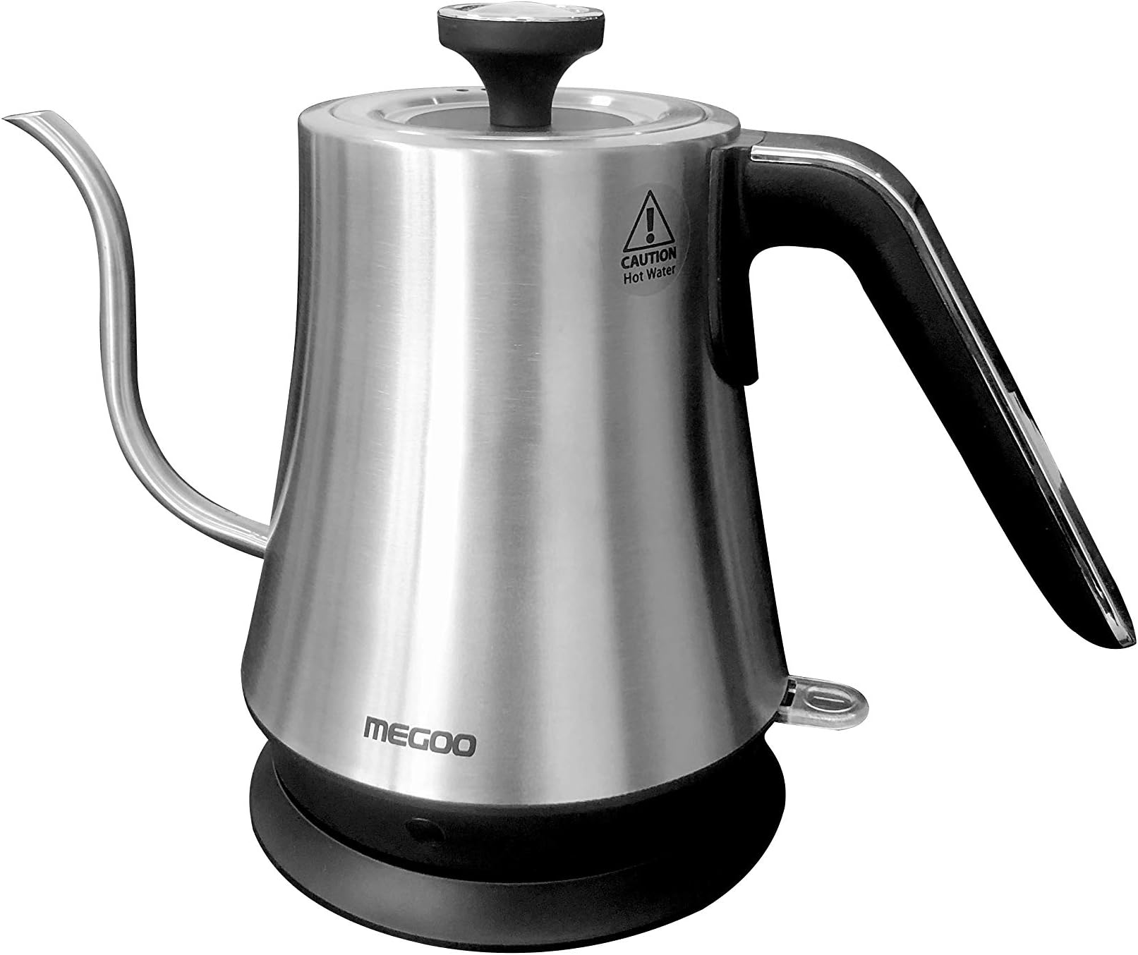 Pour Over Kettle – Fixed Thermometer For Exact Temperature Hommaid Electric Gooseneck Kettle For Coffee and Tea (Quick Heating)