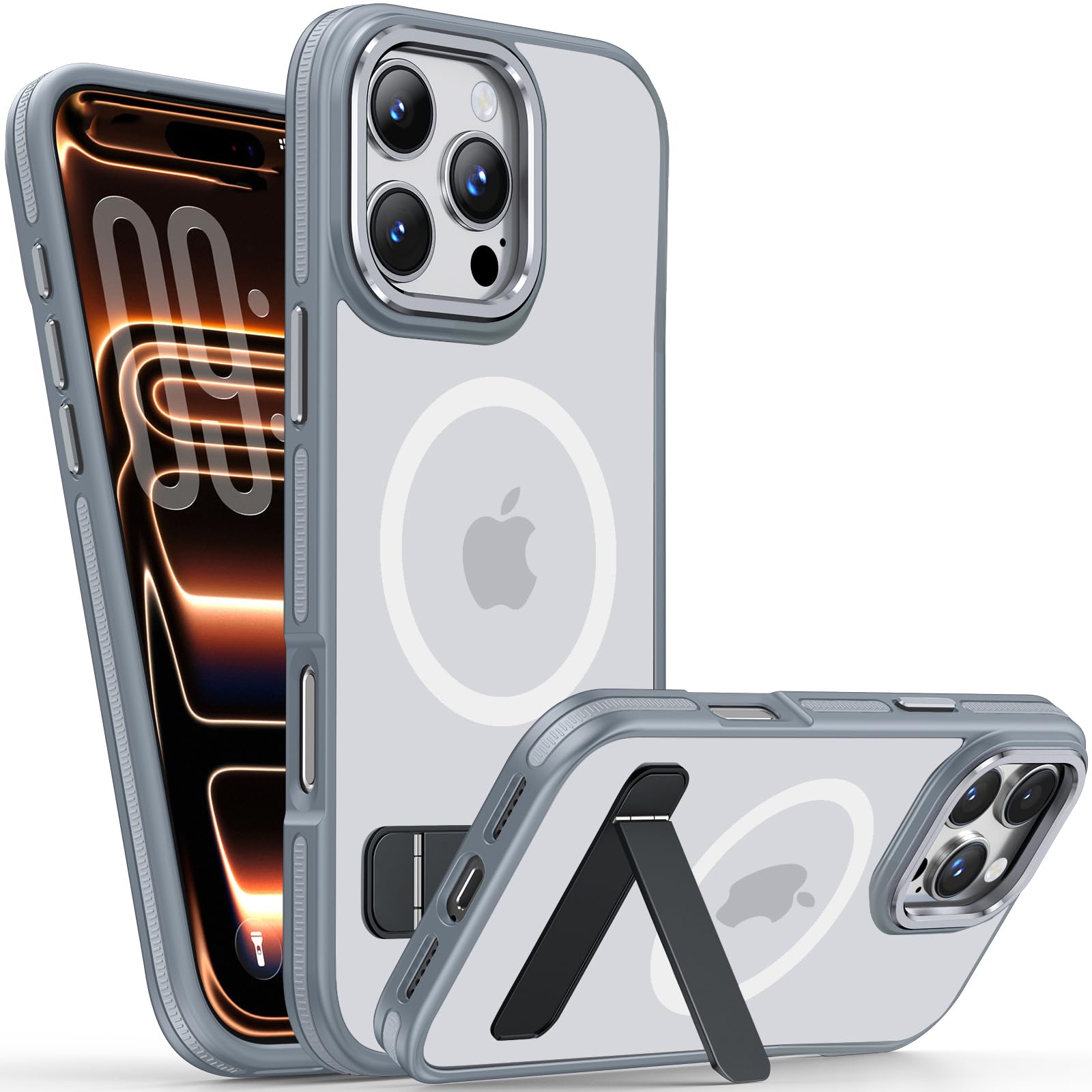 Coque iPhone 15 Pro avec support incrusté pour éviter les chutes - 8