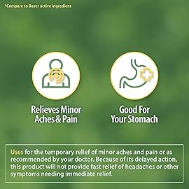 HealthA2Z Aspirin 81 mg | Low Strength | Enteric Coated | Pain Relief | Reduces Minor Aches Muscle Pain & Cramps | Fever Reducer | Reduces Headache (40 Counts (Pack of 3))