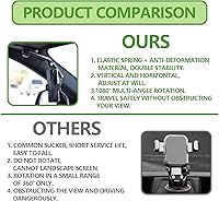 Vista 5 de Sun Visor Car Phone Holder, 360° Rearview Phone Holder for Car Sun Visor, Retractable Car Phone Mount Compatible with iPhone/Android/Samsung