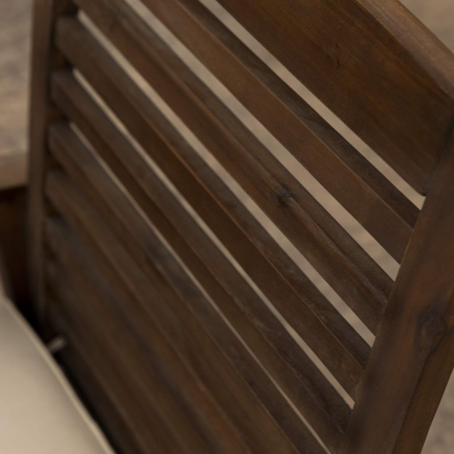 Walker Edison AZOWCHAT3PCDB 3-Piece Acacia Solid Wood Outdoor Patio Conversation Set, Dark Brown : Everything Else