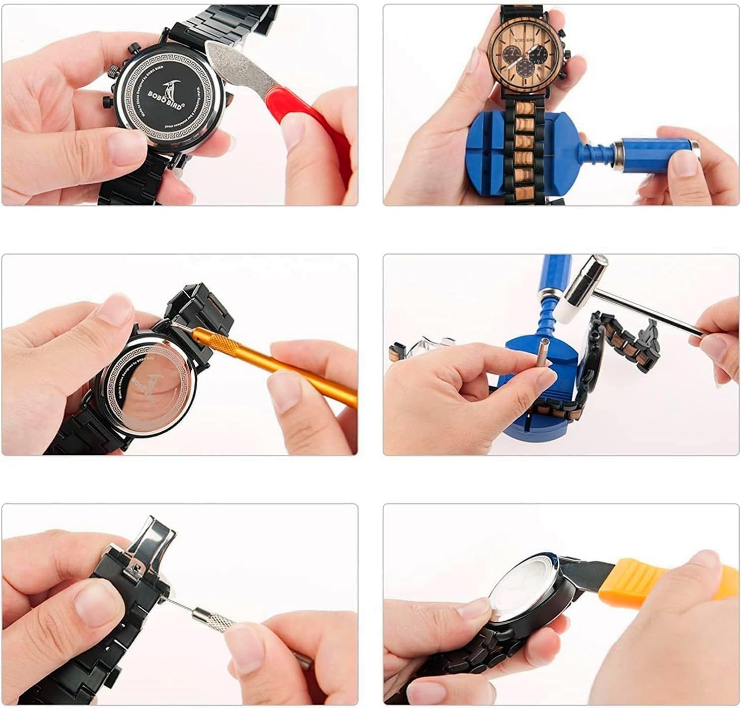 147 Pcs Watch Repair Tool Kit,Professional Watch Battery Replacement Tool Kit,Watch Strap Bracelet Removal Tool with Carrying Case and Instruction Manual