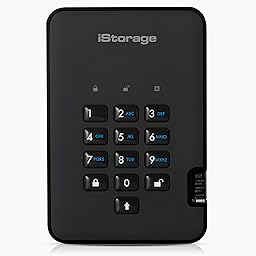 iStorage diskAshur2 HDD 500 GB | Secure Portable Hard Drive | Password Protected | Dust/Water-Resistant | Hardware Encryption