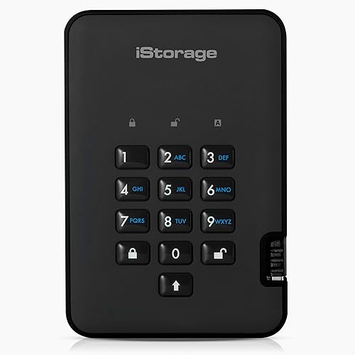 Miniatura 1 de iStorage diskAshur2 HDD 1 TB  Disco duro portátil seguro  Protección con contraseña  Polvo y resistente al agua  Cifrado de hardware