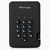 iStorage diskAshur2 SSD 8TB Nero - SSD portatile sicuro - Protetto da password