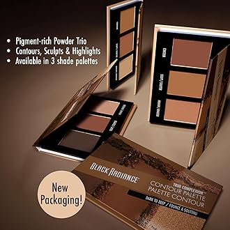 Black Radiance True Complexion Contour Palette, Light to Medium, 0.38 Ounce