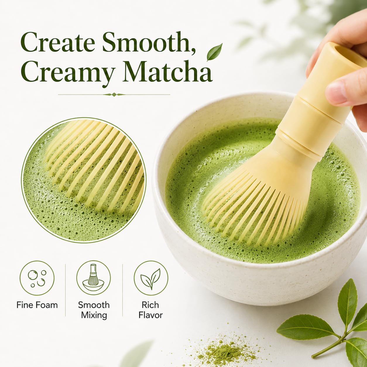 Traditional Matcha Whisk - Durable & Dishwasher Safe -4