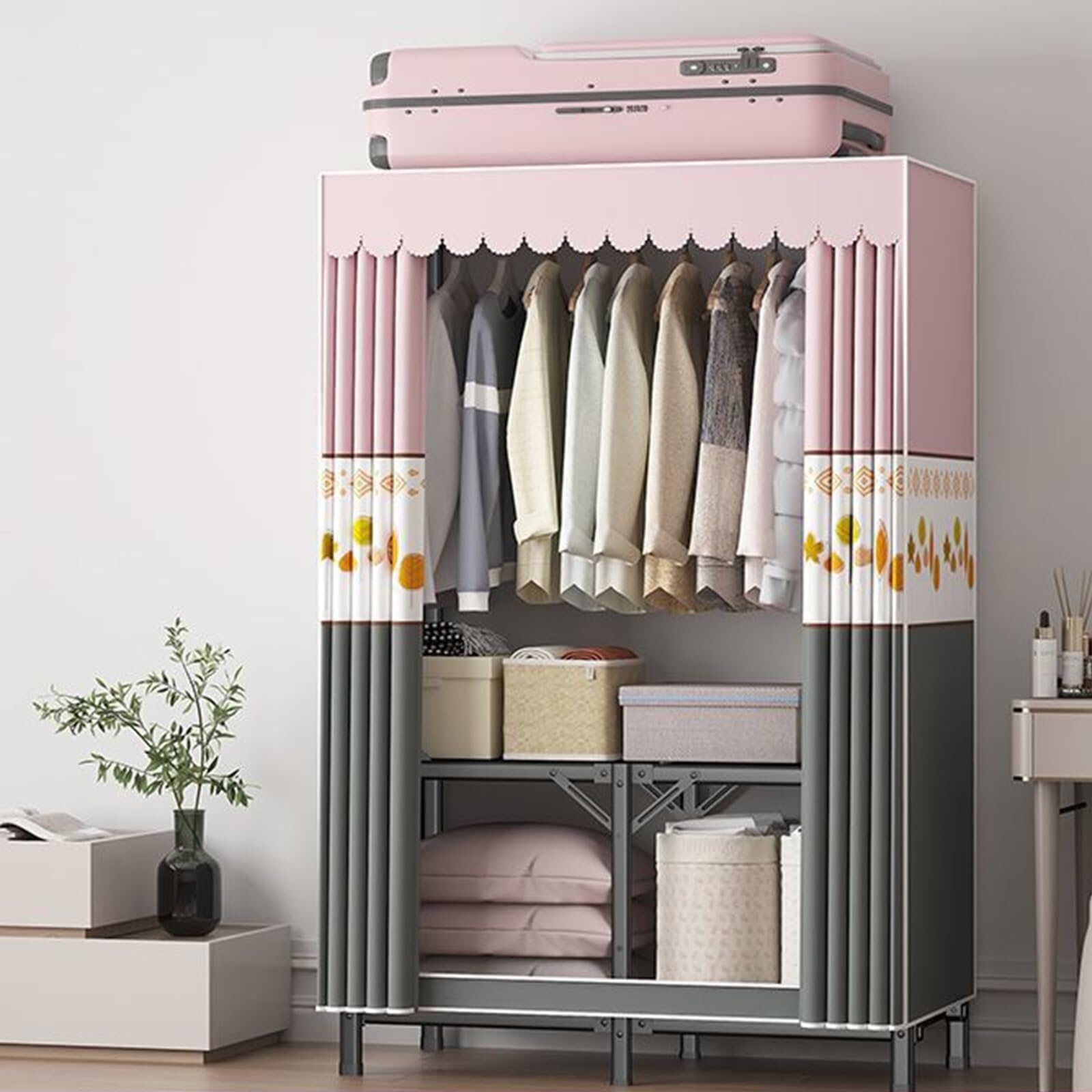 Armoire en tissu de chambre et organisateur de rangement de vêtements