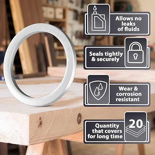 Miniatura 2 de AUTOMAJOR - 15 sellos de junta de arandela de drenaje de aceite, repuesto de 0.630in para motocicleta y automóvil BMW, OEM 07119963252, se adapta a