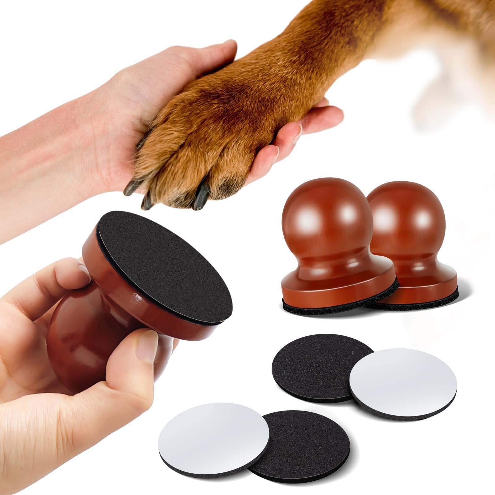 Abbylike 2 Pcs Dog Nail Files with 2 Replaceable Sandpapers, Dog Scratch Pads Dogs Stress Free Nail Files Dog Scratch Boards for Dogs, Cats and Other Pets Claw Care