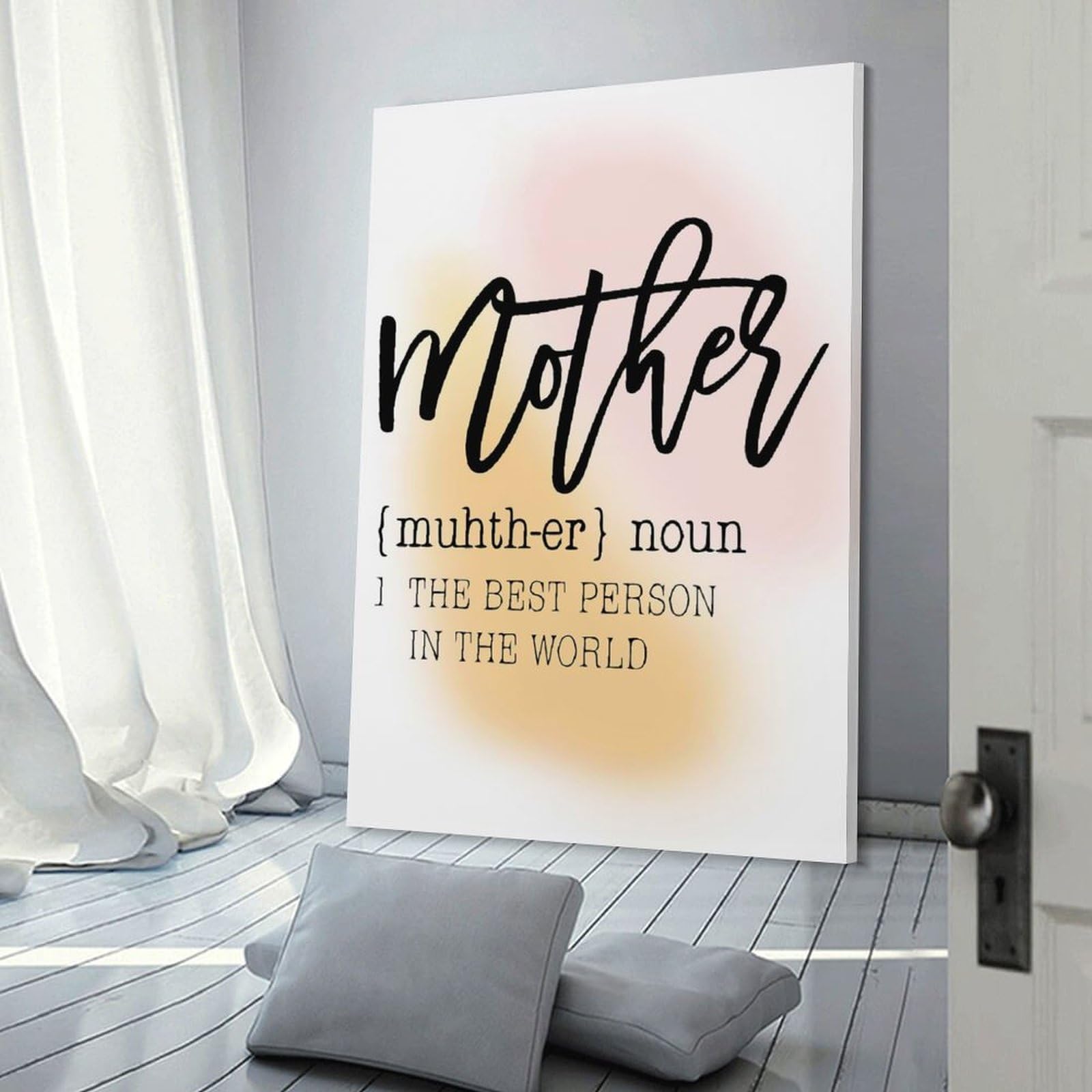 Junmoney Mother Definition Canvas Art Print, 20x30inch(50x75cm), for Bedroom Decor, Cosy Corners Or Studios, A Warm Accent for Relaxed Interiors