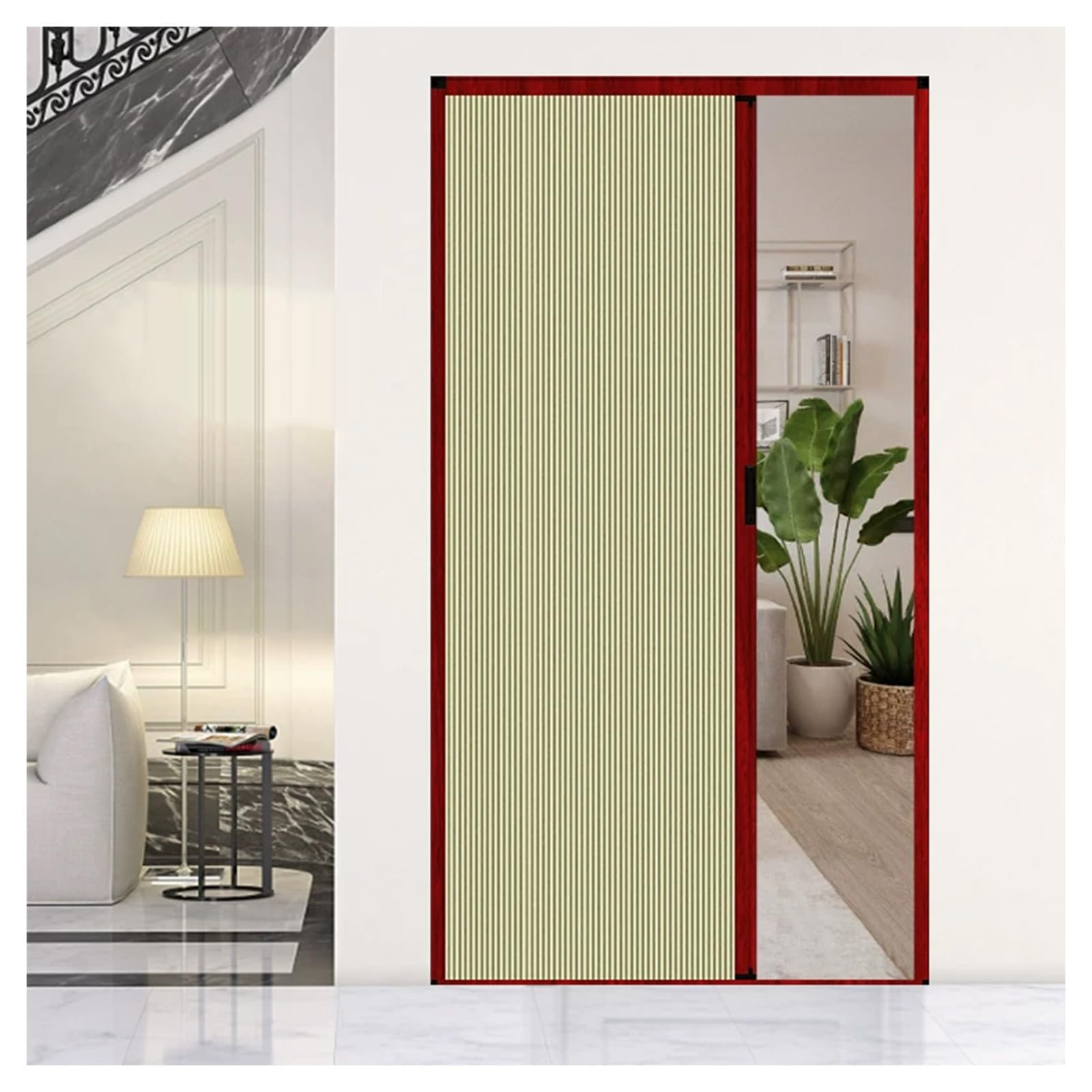 Hpfhsj Yellow Honeycomb Folding Door No-Drilling Interior Accordion Door，Cellular Fabric Retractable Space-Saving，For Kitchen(,24X80in)