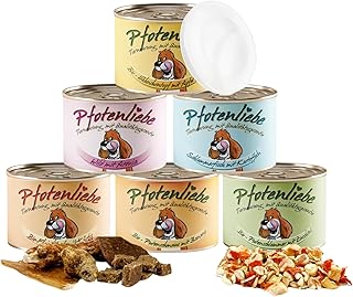 Pfotenliebe Organic Dog Food, Trial Pack with Various Varieties, Excellent Organic Quality Since 2007, 6 x 200 g product image