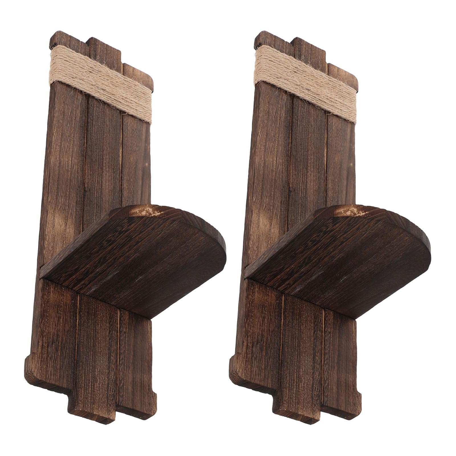 Portavelas de madera de pared para pasillos y adornos vintage en casa