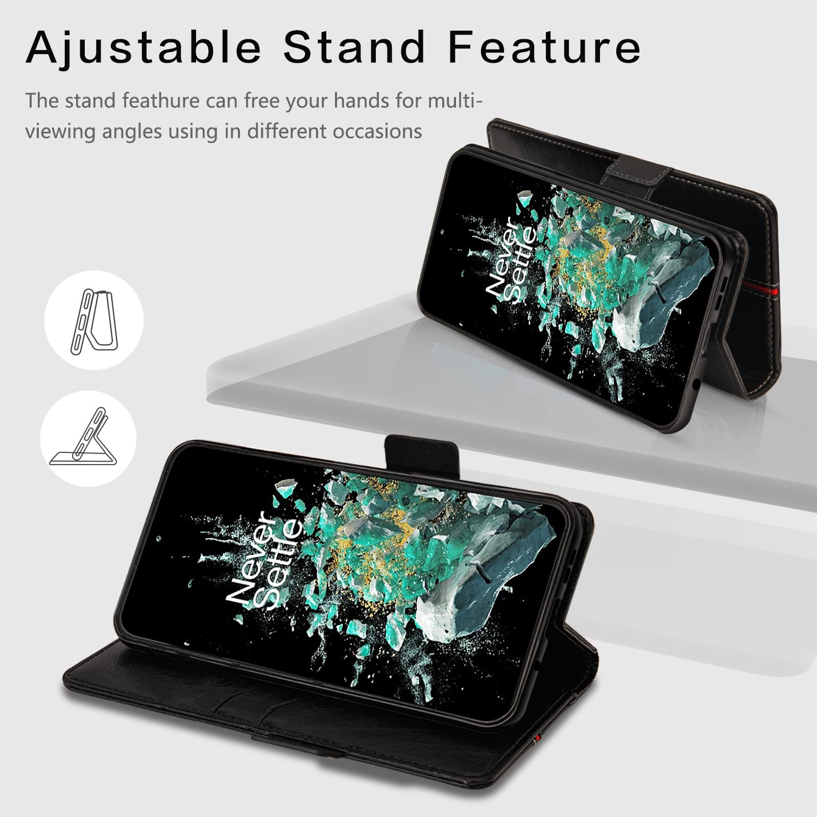 FMPCUON Cover per Motorola Moto G62 5G, Custodia Sintetica in Pelle, Tasca Slot Carta, Supporto Stand, Magnetica Chiusura Case,Verde