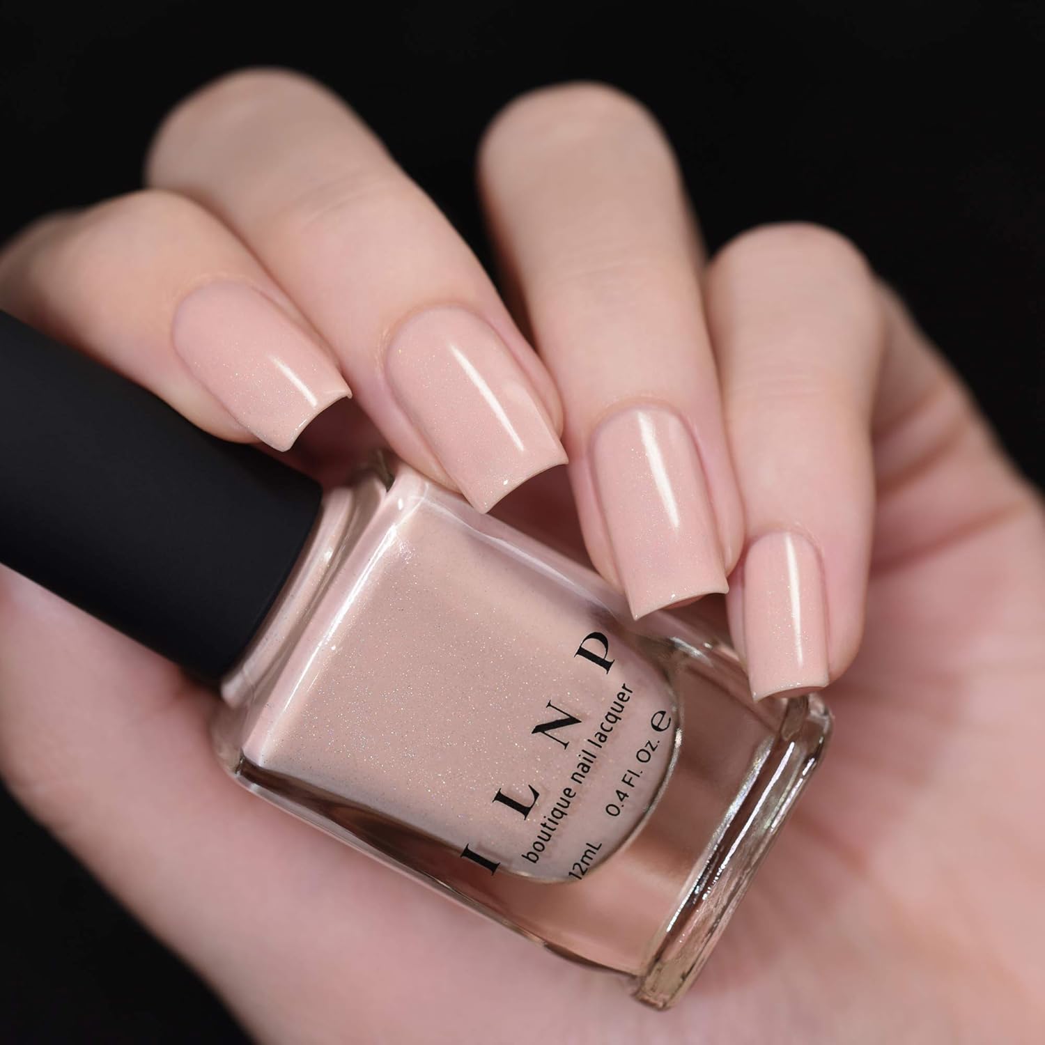 ILNP Rumor Has It - Nude Sparkle Nail Polish, Light Beige Holographic Nail Polish, Non-Toxic Vegan, Long Lasting Quick Dry, Chip Resistant Non Gel