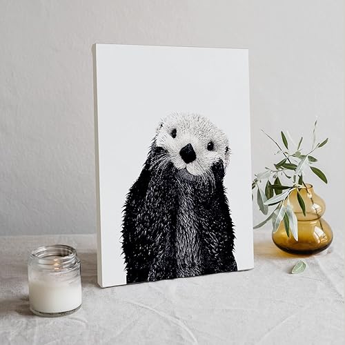 Miniatura 2 de Tizzer Divertidas imágenes de baño para decoración de pared, bonita decoración de pared de baño de nutria, regalos de nutria para amantes de las