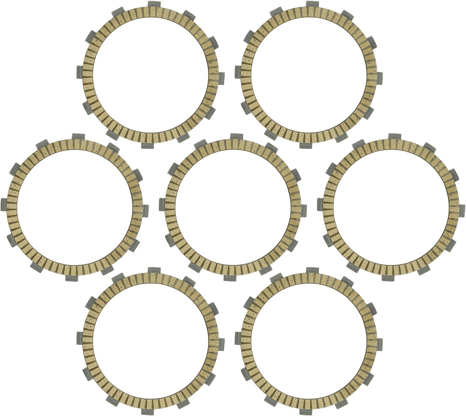 Caltric Clutch Friction Plates Compatible with Kawasaki Ninja 500R EX500D 1997 1998 1999 2000 2001 2002 2003 2004-2009