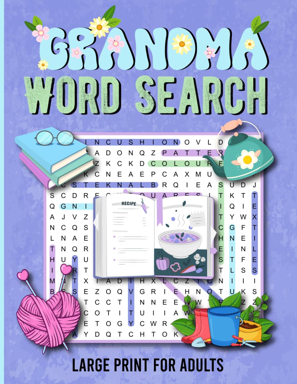 Grandma Word Search Large Print For Adults: 100 Puzzles, 2000 Words