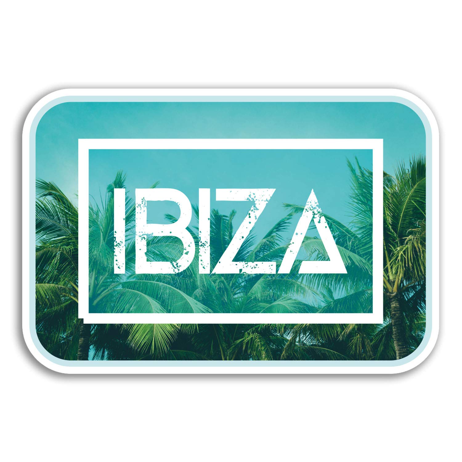 2 x 10cm Ibiza Vinyl Stickers - Spain Travel Sticker Laptop Luggage #18707 (10cm Wide)
